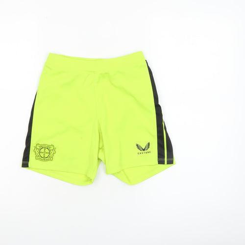 Castore Boys Yellow Athletic Football Shorts Size 158cm JL