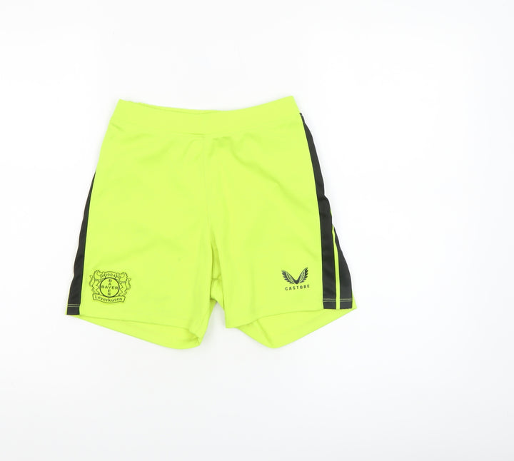 Castore Boys Yellow Athletic Football Shorts Size 158cm JL