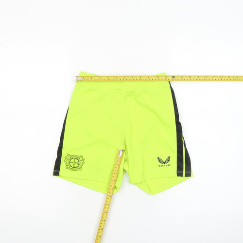 Castore Boys Yellow Athletic Football Shorts Size 158cm JL
