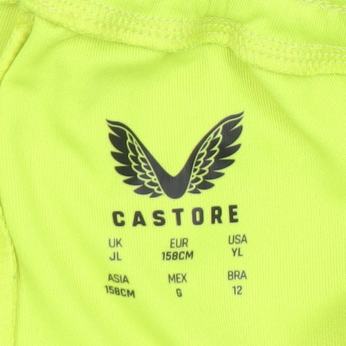 Castore Boys Yellow Athletic Football Shorts Size 158cm JL