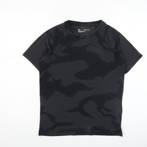 Under Armour Boys Black Camouflage Short Sleeve T-Shirt Size M