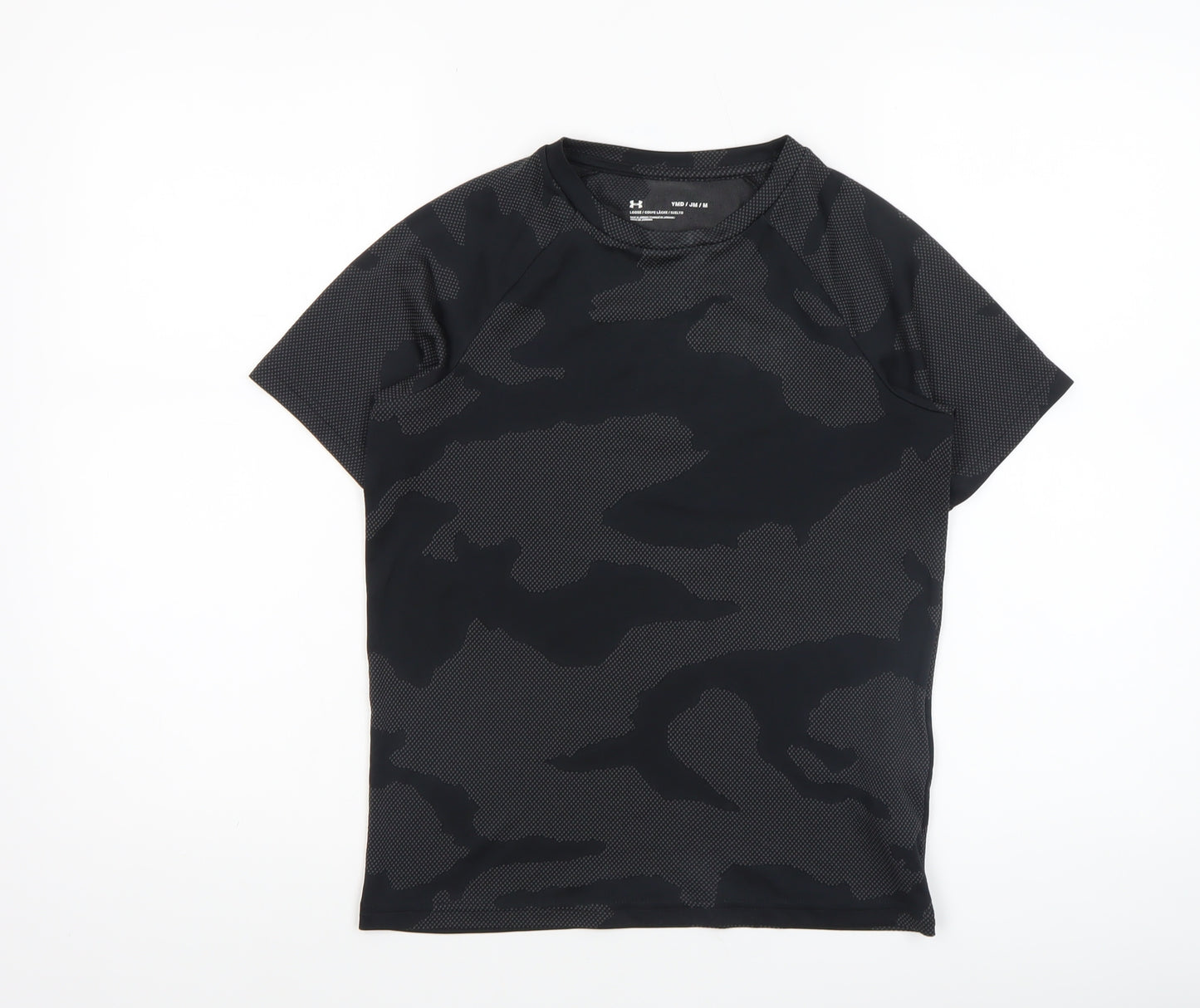 Under Armour Boys Black Camouflage Short Sleeve T-Shirt Size M