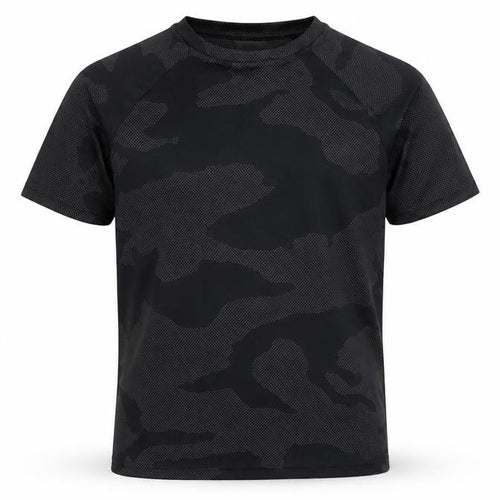 Under Armour Boys Black Camouflage Short Sleeve T-Shirt Size M