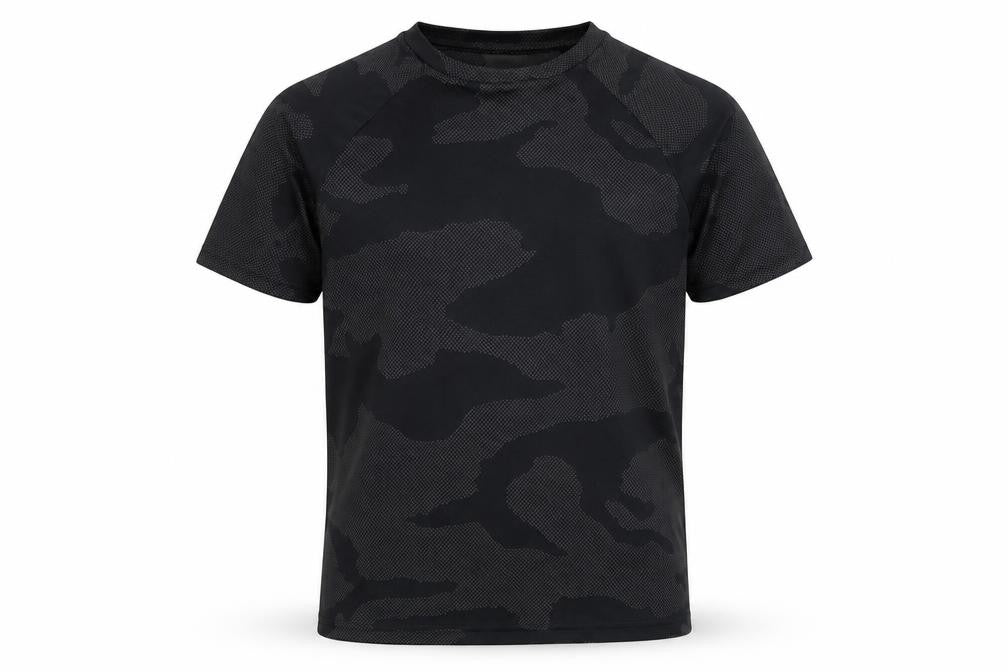 Under Armour Boys Black Camouflage Short Sleeve T-Shirt Size M