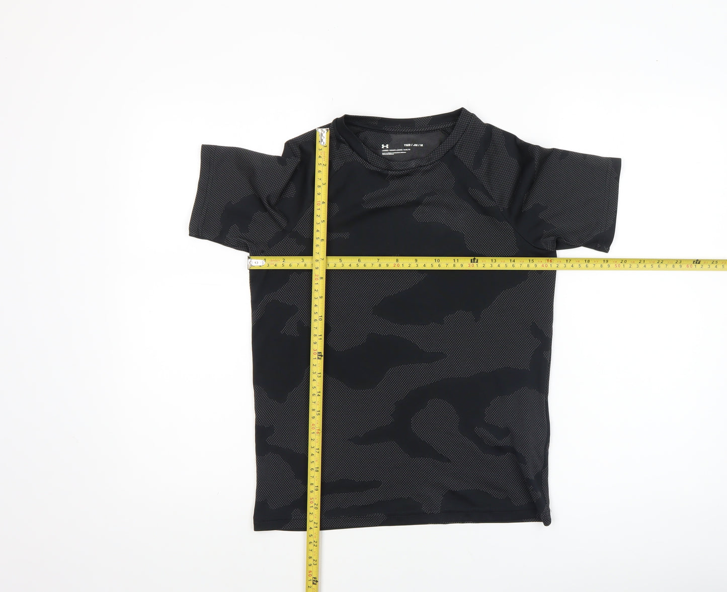 Under Armour Boys Black Camouflage Short Sleeve T-Shirt Size M