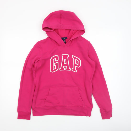 GAP Womens Pink Pullover Hoodie XS Cotton Blend Casual Sweatshirt