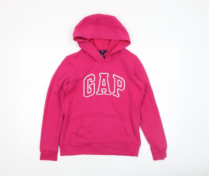 GAP Womens Pink Pullover Hoodie XS Cotton Blend Casual Sweatshirt