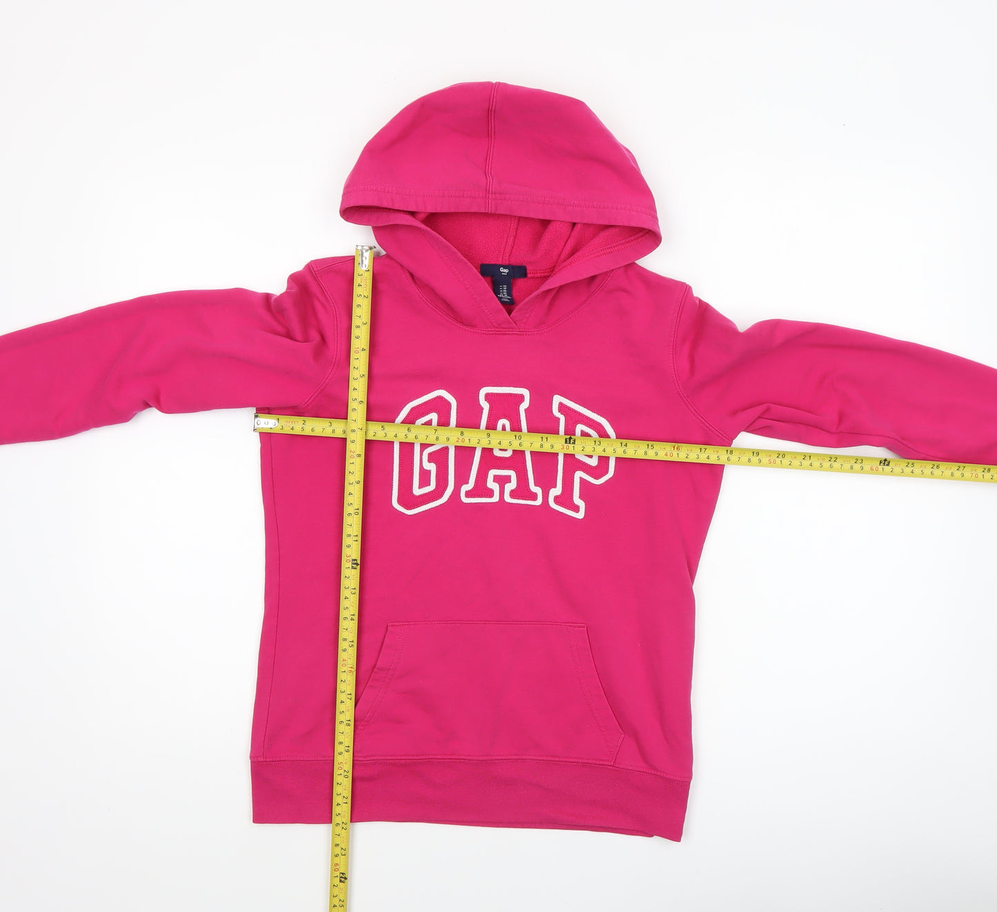 GAP Womens Pink Pullover Hoodie XS Cotton Blend Casual Sweatshirt