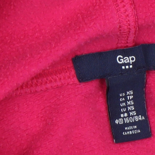 GAP Womens Pink Pullover Hoodie XS Cotton Blend Casual Sweatshirt