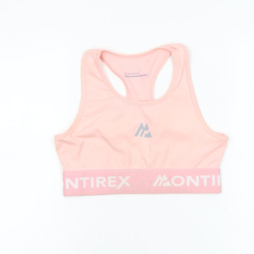Montirex Women Pink Sports Bra Racerback Medium Support Activewear