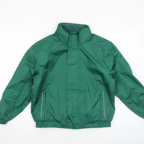 O'Neills Boys Green 9-10 Years Lined Windbreaker Jacket with Zip Pockets