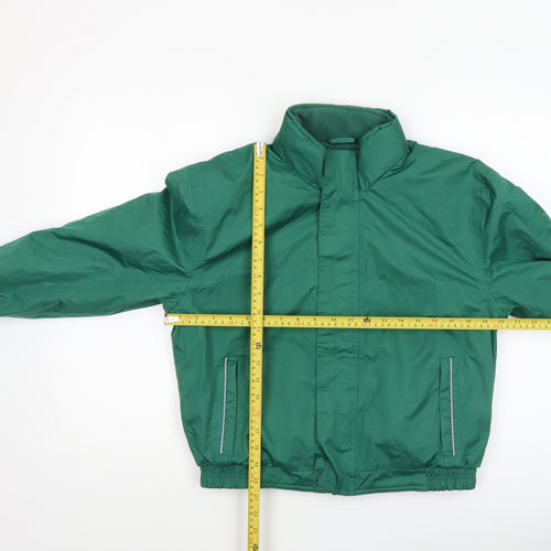 O'Neills Boys Green 9-10 Years Lined Windbreaker Jacket with Zip Pockets