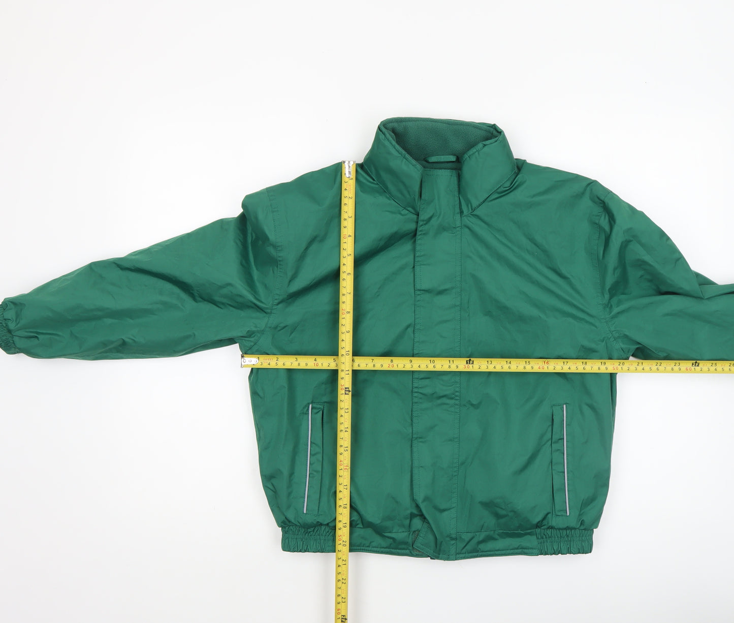 O'Neills Boys Green 9-10 Years Lined Windbreaker Jacket with Zip Pockets