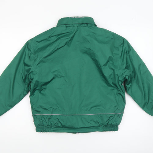 O'Neills Boys Green 9-10 Years Lined Windbreaker Jacket with Zip Pockets