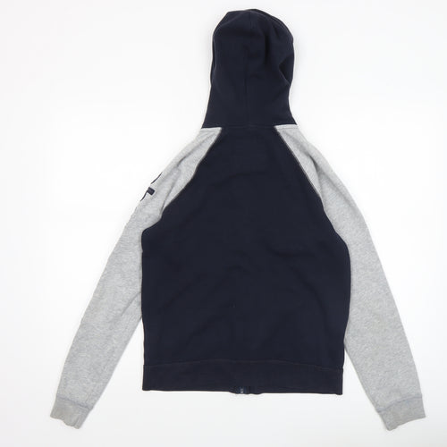 Abercrombie Kids Boys Blue Full Zip Hoodie 13-14 Years Logo Fleece