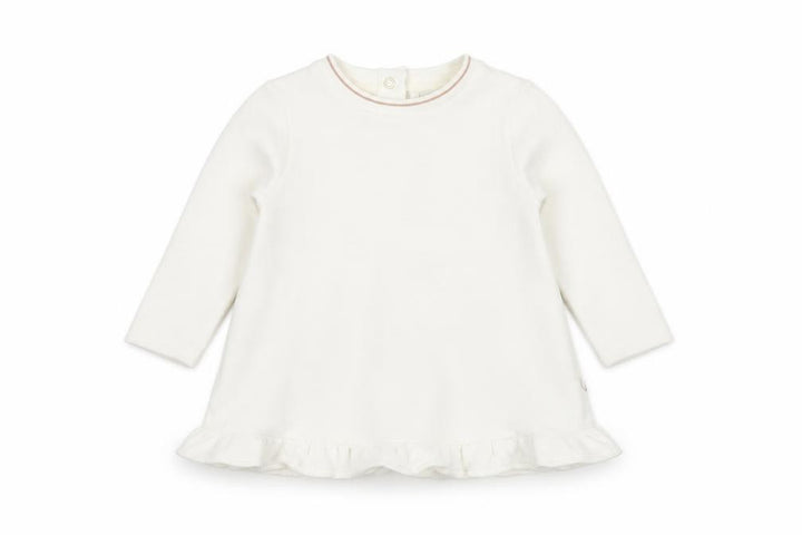 Ted Baker Girls Ivory Long Sleeve Tunic T-Shirt 9-12 Months Cotton Blend