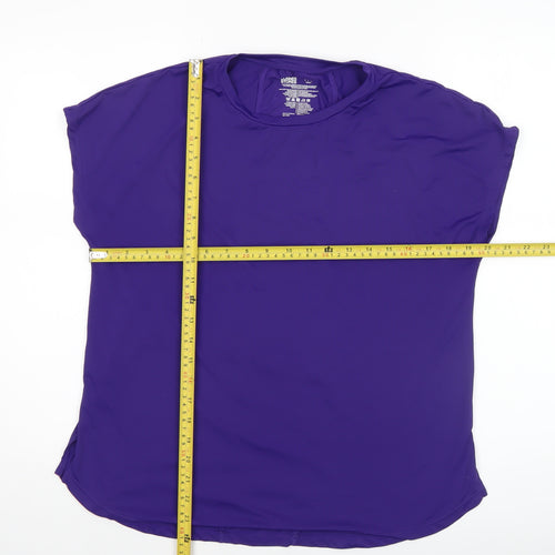 Dunnes Stores Women Purple Activewear T-Shirt Size S Lightweight Stretch Top