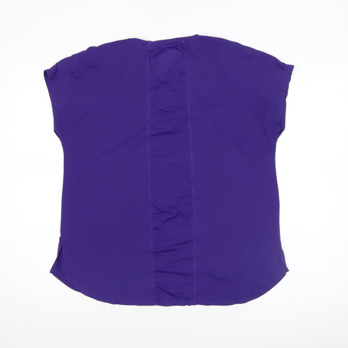 Dunnes Stores Women Purple Activewear T-Shirt Size S Lightweight Stretch Top