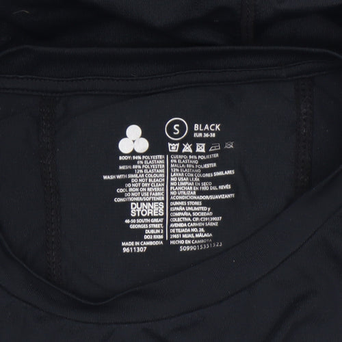 Dunnes Stores Women Black S Moisture Wicking Active T-Shirt