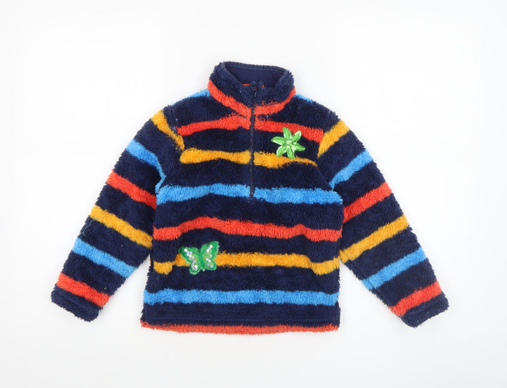 Mountain Warehouse Girls Multicoloured 5-6 Years Fleece Pullover Sweatshirt