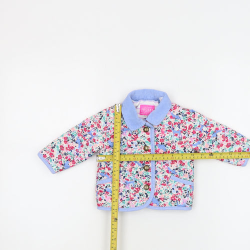Joules Unisex Baby Multicoloured Quilted Floral Jacket 0-3 Months