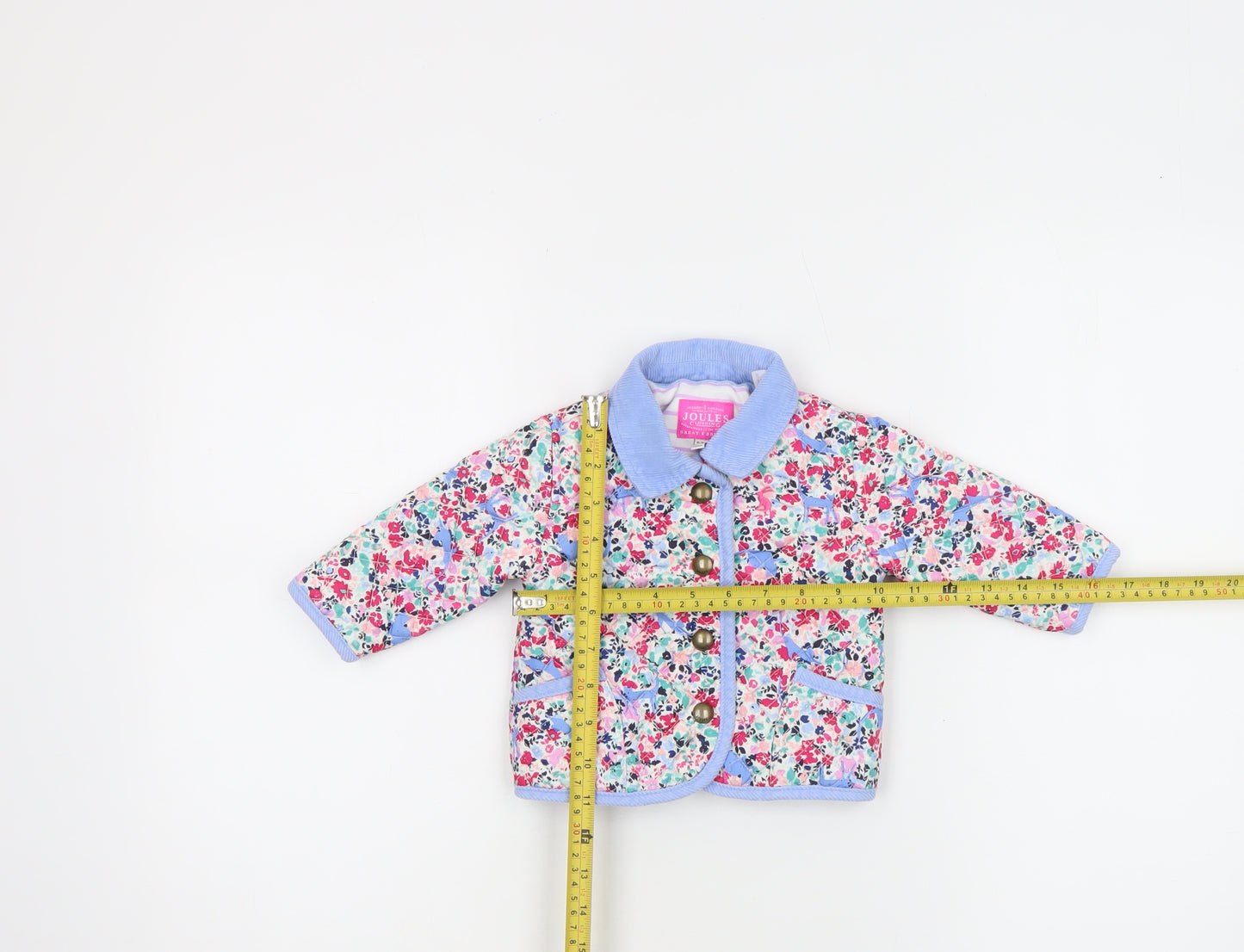 Joules Unisex Baby Multicoloured Quilted Floral Jacket 0-3 Months