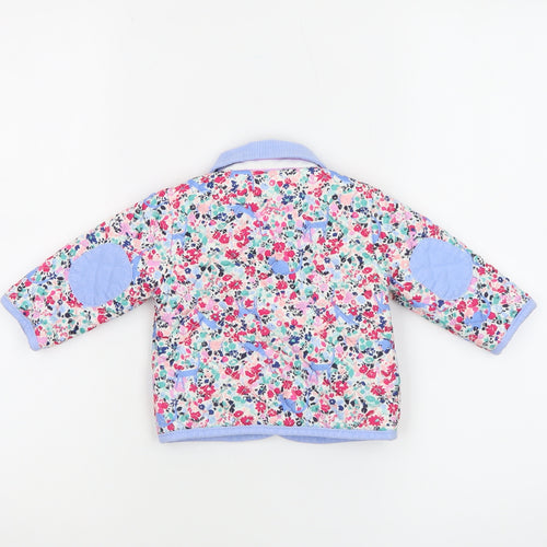 Joules Unisex Baby Multicoloured Quilted Floral Jacket 0-3 Months