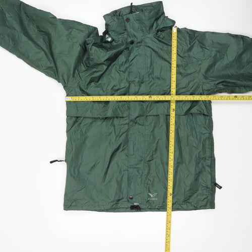Rainbird Men's Green S Waterproof Hooded Rain Jacket Outdoor Coat