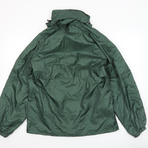 Rainbird Men's Green S Waterproof Hooded Rain Jacket Outdoor Coat