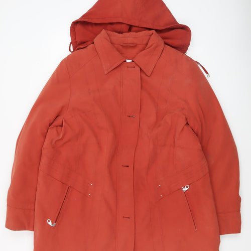 Cotswold Collections Women's Red Hooded Parka Coat Size 18