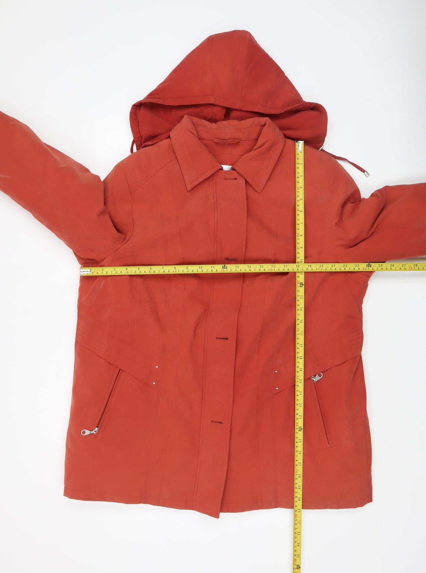 Cotswold Collections Women's Red Hooded Parka Coat Size 18