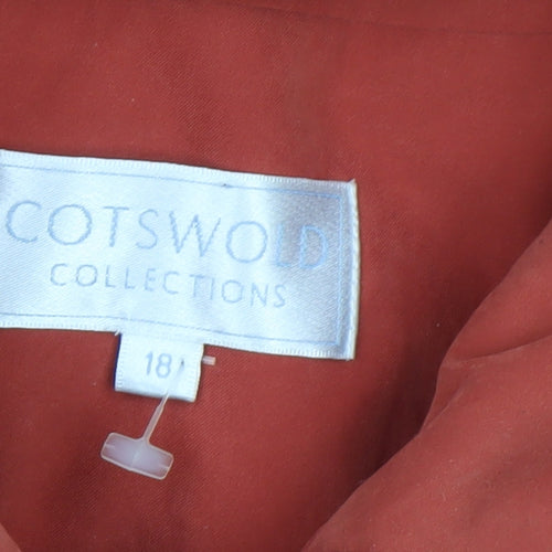 Cotswold Collections Women's Red Hooded Parka Coat Size 18