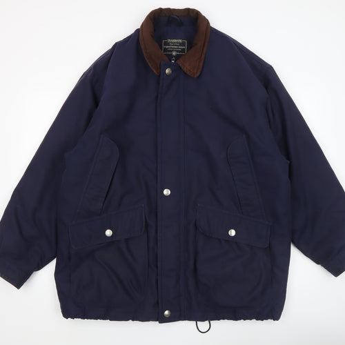 Trademark Men's Blue L Outdoor Jacket Corduroy Collar Lined Waterproof