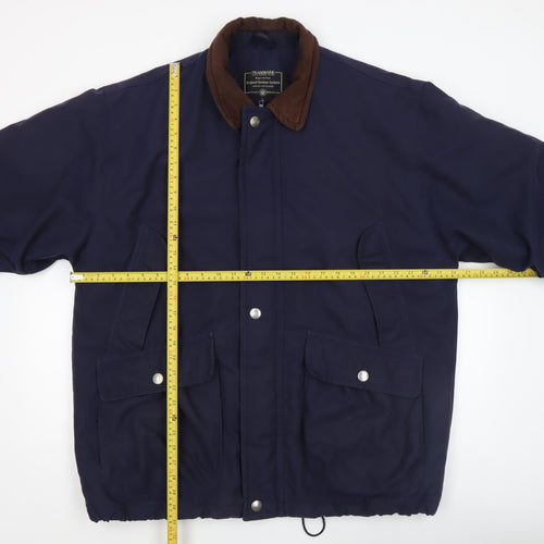 Trademark Men's Blue L Outdoor Jacket Corduroy Collar Lined Waterproof