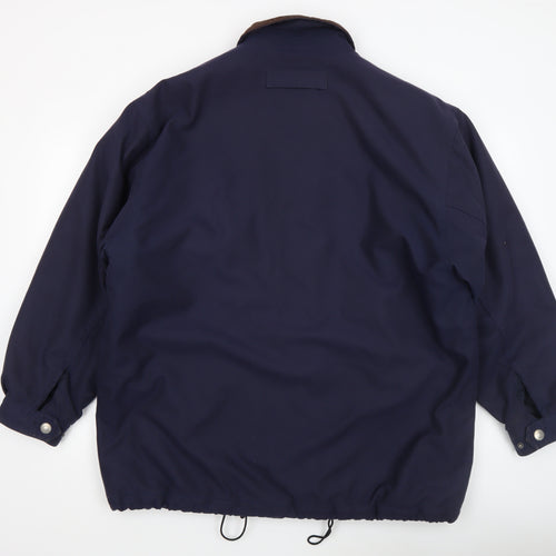 Trademark Men's Blue L Outdoor Jacket Corduroy Collar Lined Waterproof