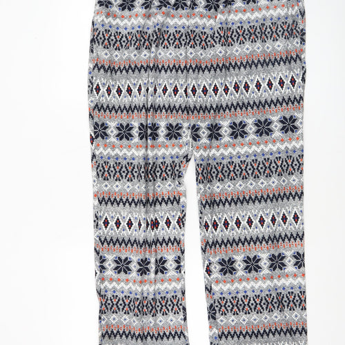 Next Men's XL Fair Isle Grey Lounge Pants Polyester Winter Wear