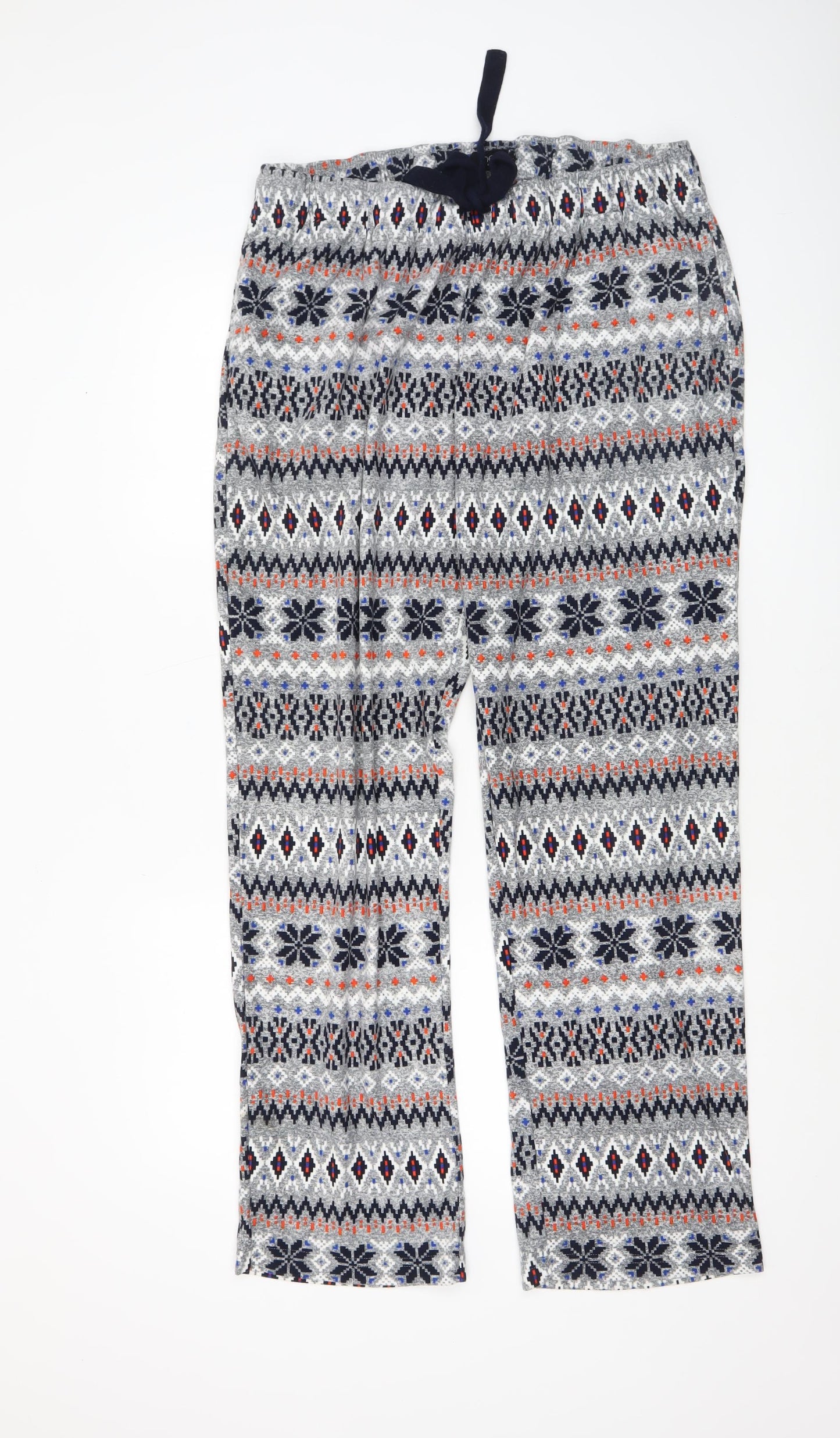 Next Men's XL Fair Isle Grey Lounge Pants Polyester Winter Wear
