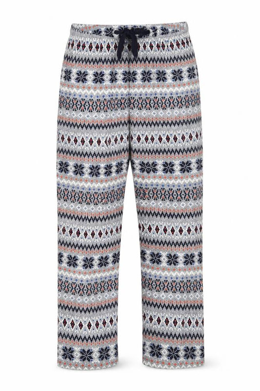 Next Men's XL Fair Isle Grey Lounge Pants Polyester Winter Wear