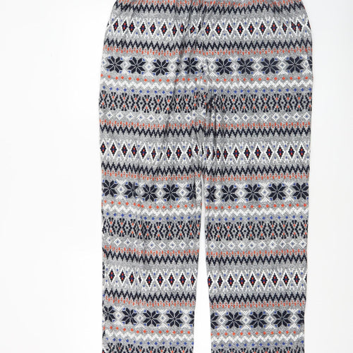 Next Men's XL Fair Isle Grey Lounge Pants Polyester Winter Wear