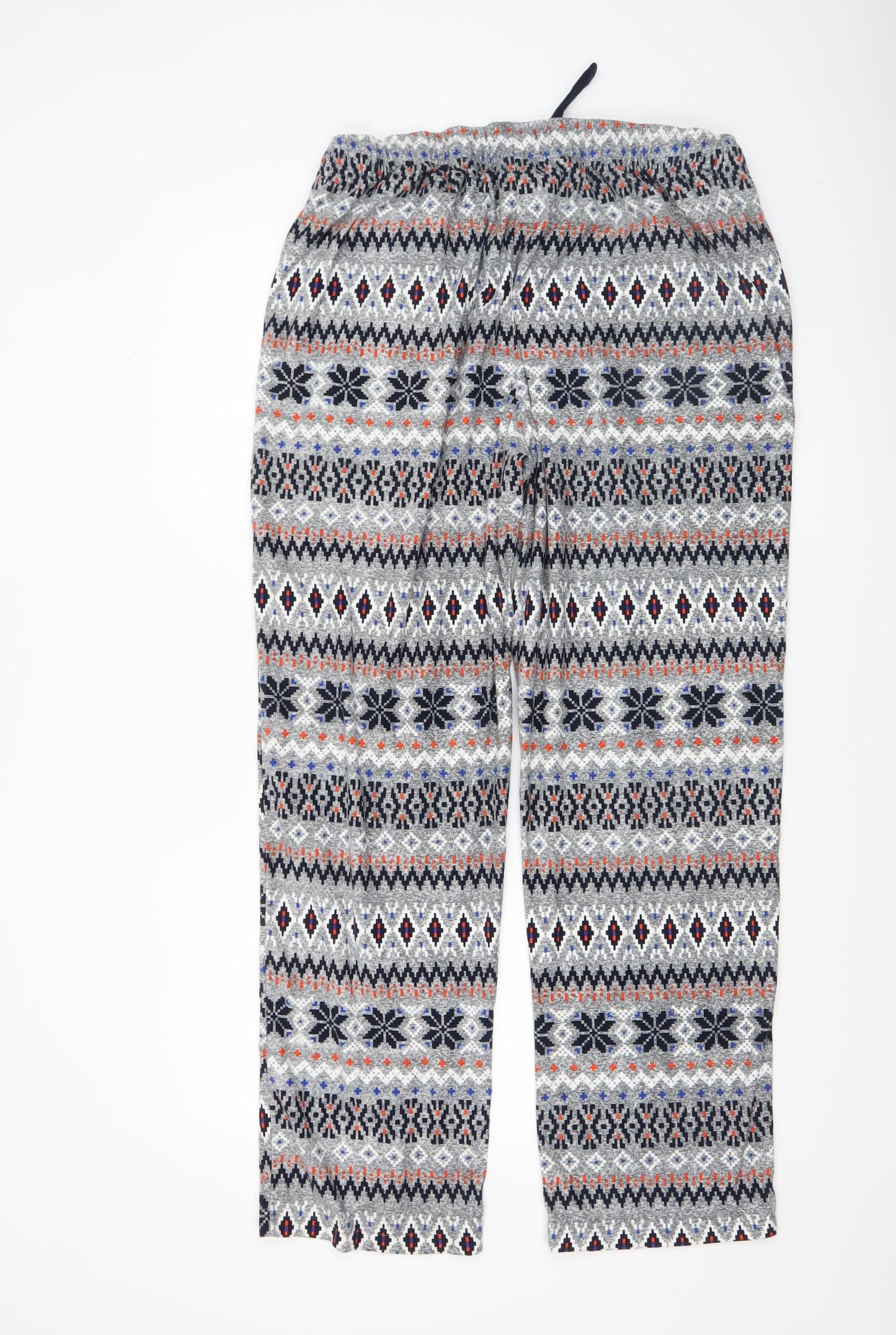 Next Men's XL Fair Isle Grey Lounge Pants Polyester Winter Wear