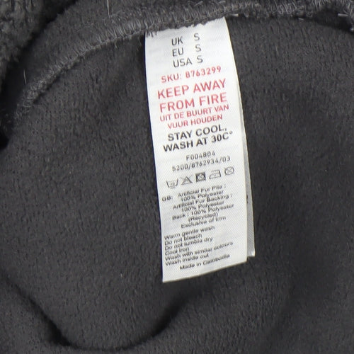 New Look Women’s Grey 1/4 Zip Fleece Pullover Sweatshirt Size S