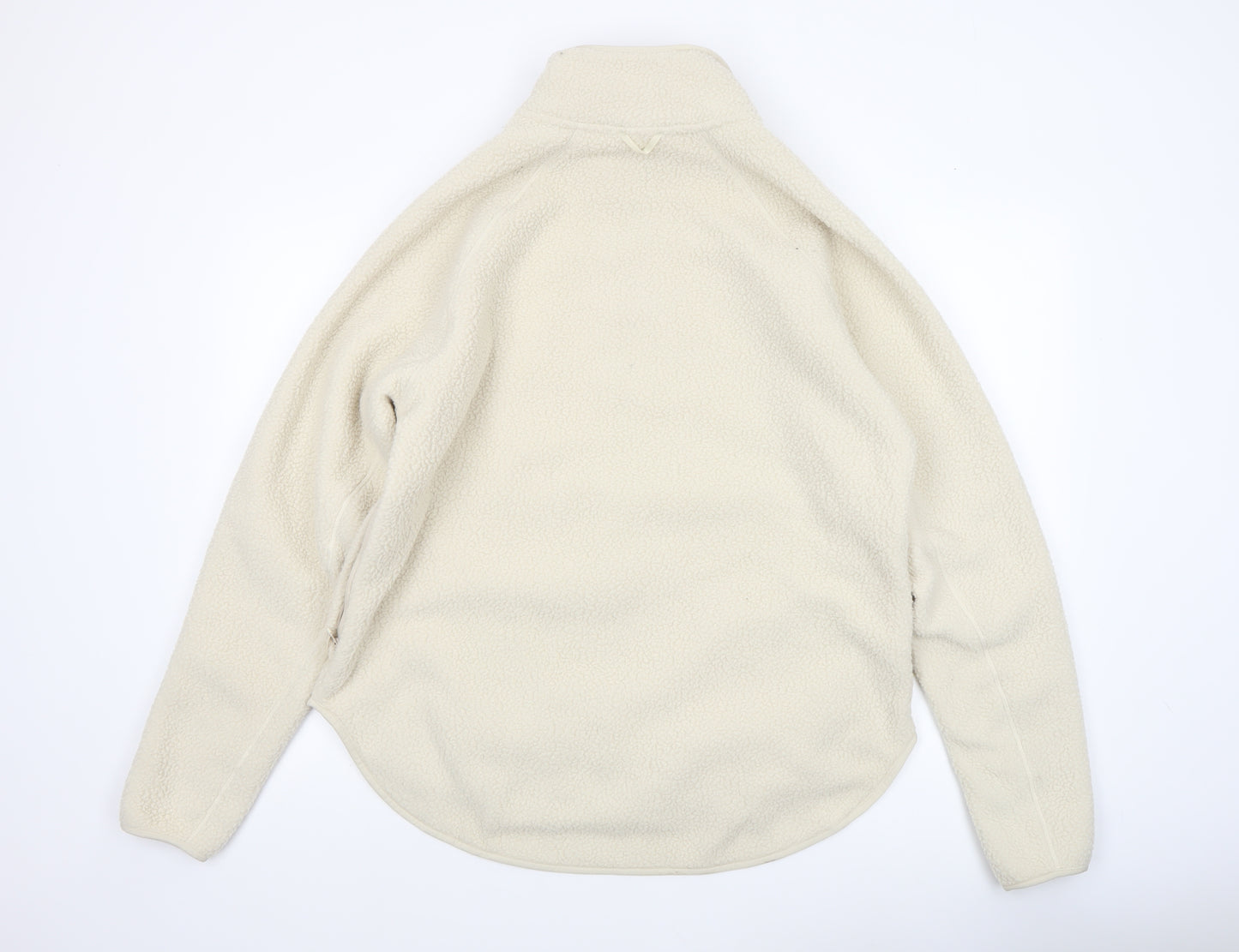 H&M Move Women Ivory Fleece Full Zip Jacket Size 12