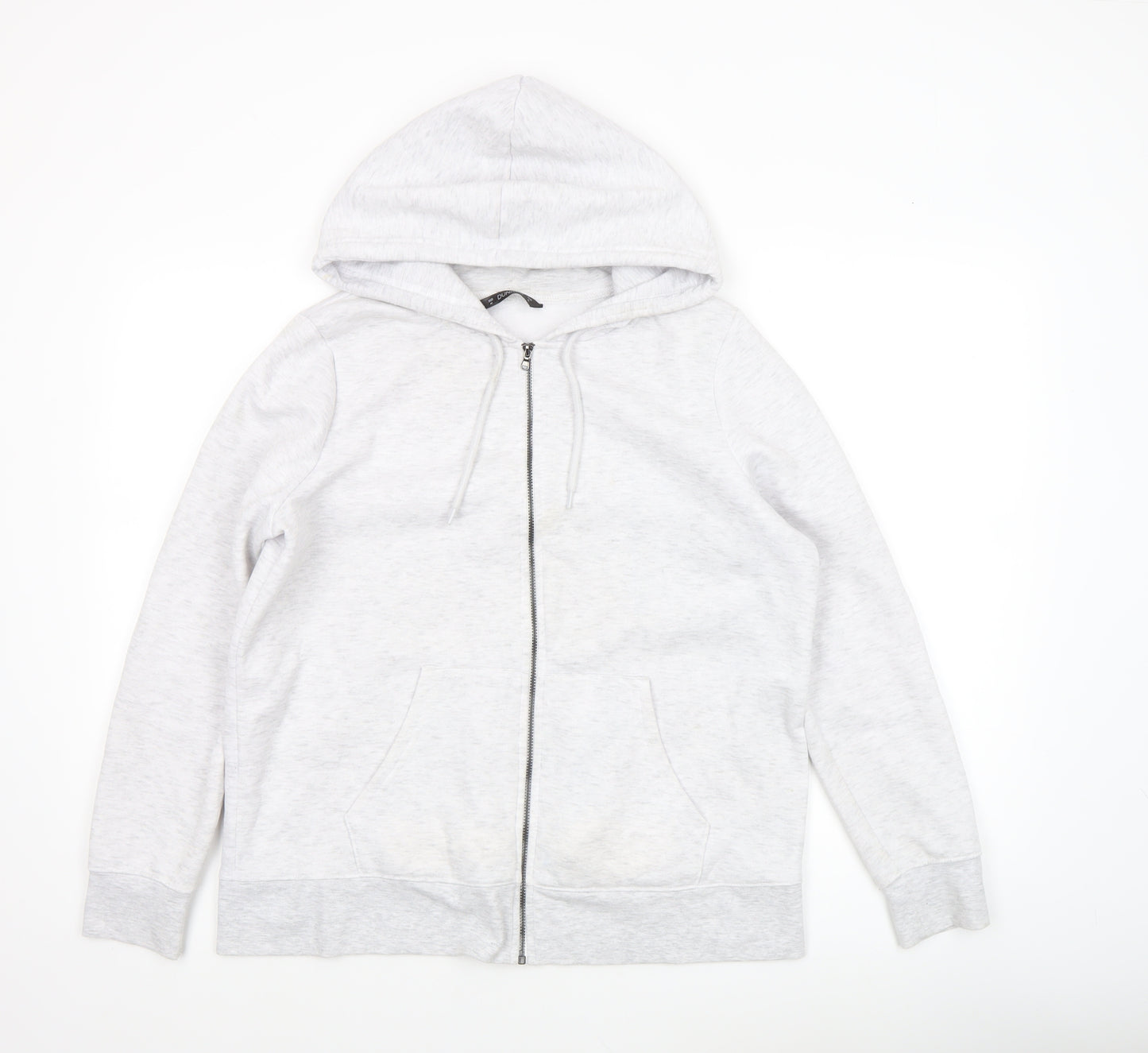 Dunnes Women’s Grey Full Zip Hoodie Size M Polyester Cotton Blend