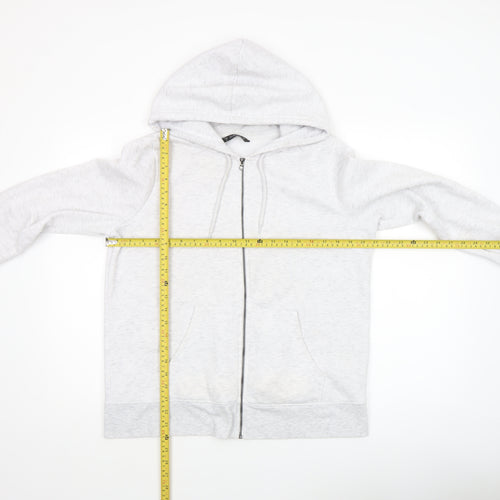 Dunnes Women’s Grey Full Zip Hoodie Size M Polyester Cotton Blend