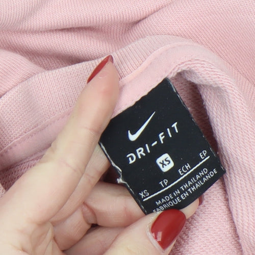 Nike Womens Pink Dri-Fit Crew Neck Pullover Sweatshirt XS