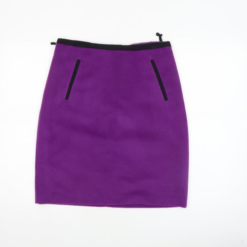 Marks and Spencer Women Purple Size 10 Pencil Skirt Knee Length