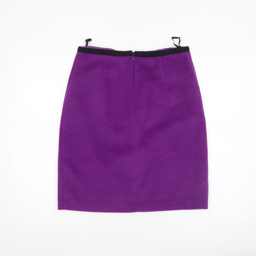 Marks and Spencer Women Purple Size 10 Pencil Skirt Knee Length