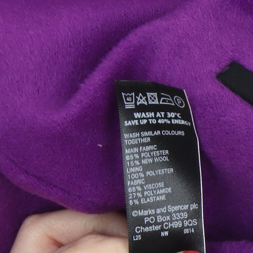 Marks and Spencer Women Purple Size 10 Pencil Skirt Knee Length