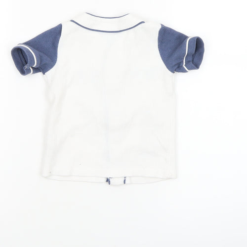 Disney Baby Mickey Mouse White Button-Up Jersey T-Shirt 12-18M
