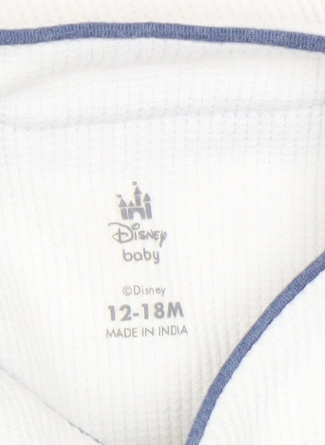 Disney Baby Mickey Mouse White Button-Up Jersey T-Shirt 12-18M